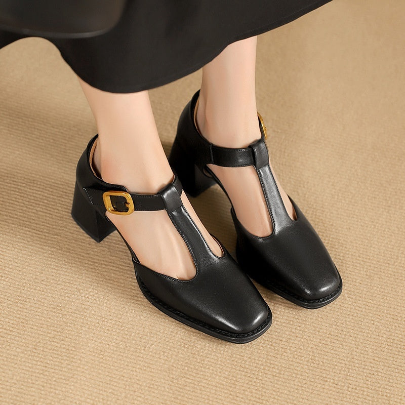 OrthoCare Square Toe Sandals - T-Buckle Comfort