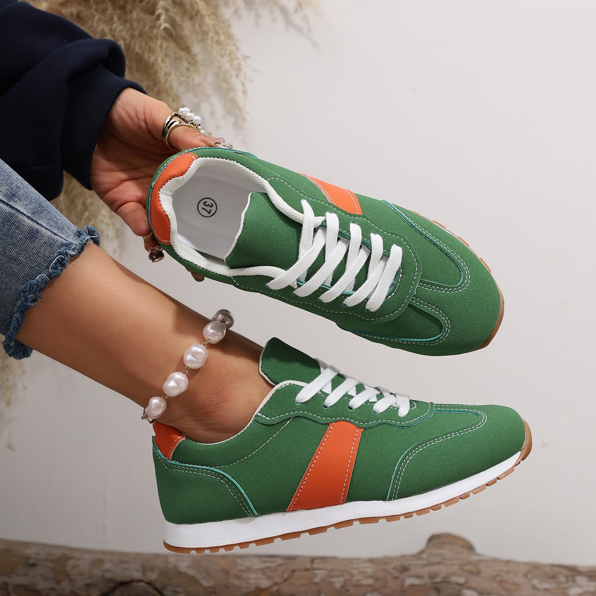 OrthoCare Women's Lace-Up Thick Sole Sneakers