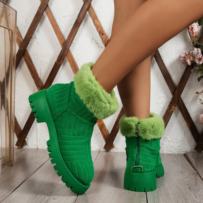 Muirne | WarmBloom Orthopedic Fur-Cuff Winter Boots