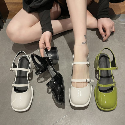 OrthoCare Mary Jane Shoes - Korean Style, Thick And Unique Heel