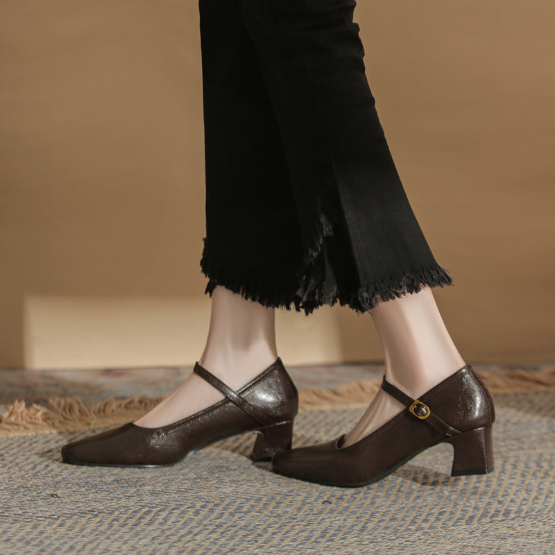 Elowen | Women’s Orthopedic Mary Jane Block Heel Pumps