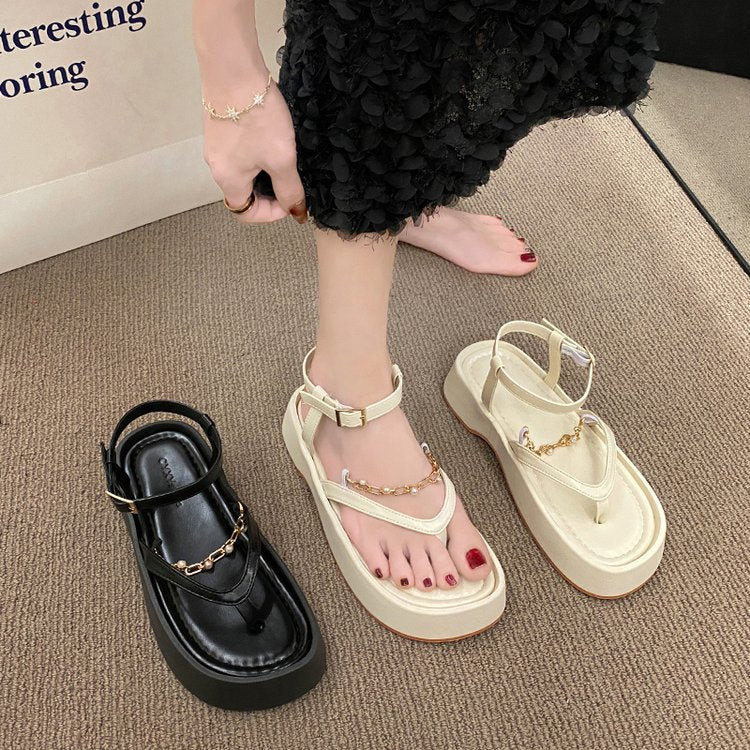 Uvella | Women’s Orthopedic Rhinestone Platform Toe Ring Sandals