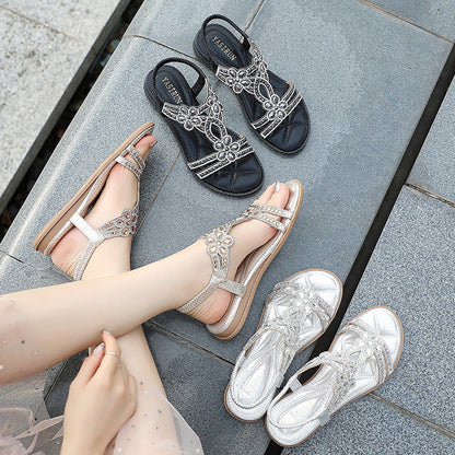 Nayeli | Women’s Orthopedic Rhinestone Gladiator Comfort Sandals