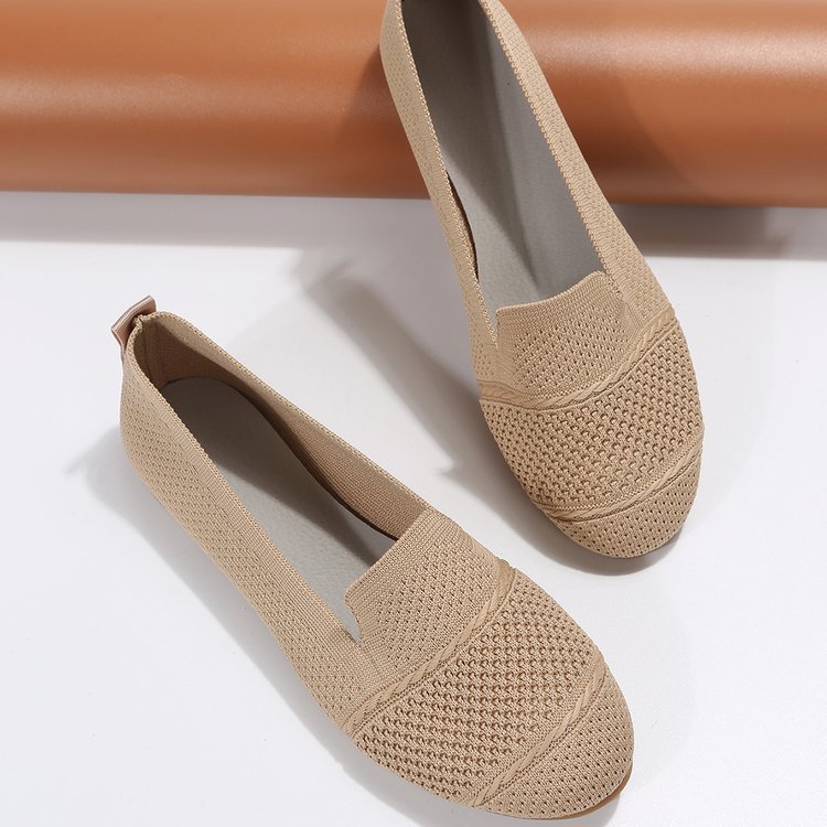 OrthoCare Women’s Knit Ballet Flats – Lightweight Breathable Comfort Slip-On Shoes