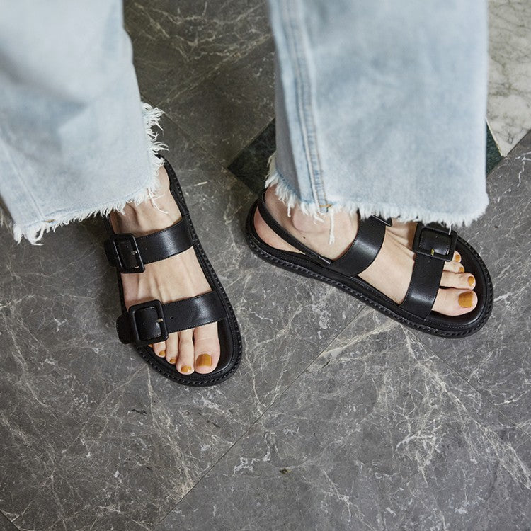 Yasmine | Women’s Orthopedic Double Buckle Platform Sandals