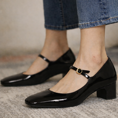 OrthoCare Mid-Heel Pumps - Square Toe Comfort