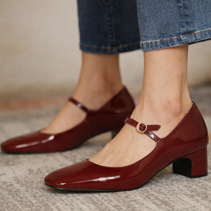 OrthoCare Mid-Heel Pumps - Square Toe Comfort
