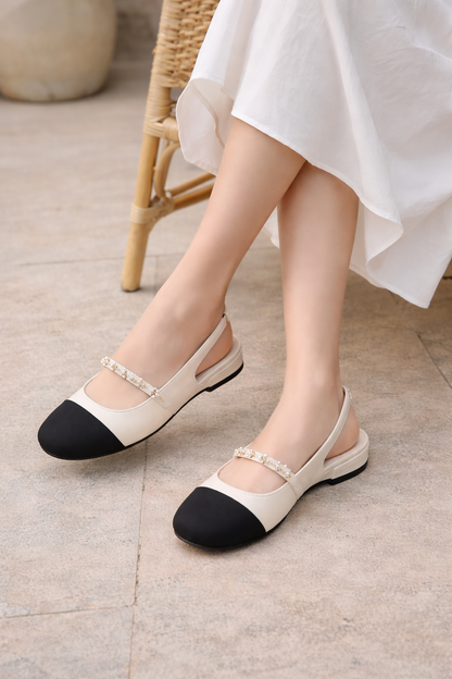 OrthoCare Flat Shoes - Square Toe Elastic Band