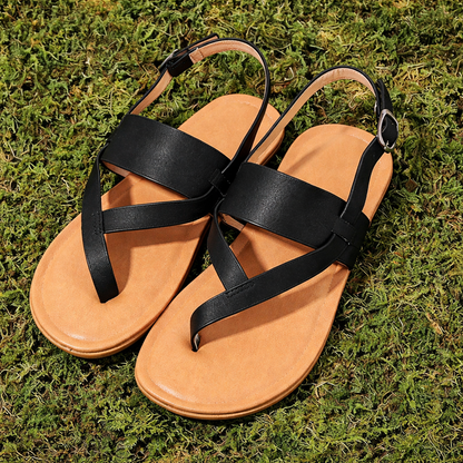 Paige | Women’s Orthopedic Cross Strap Flat Sandals