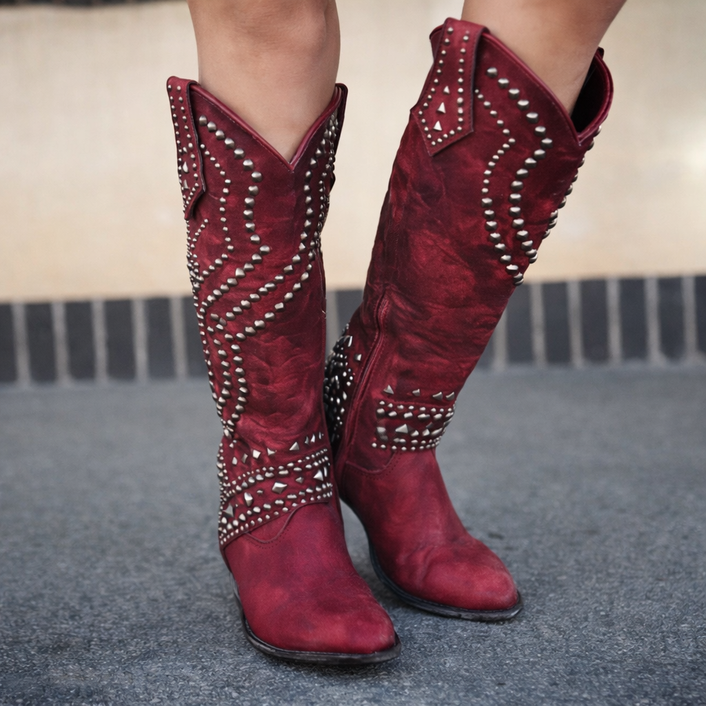 Bethany | Orthopedic Western Cowboy Boots – Embroidered High Shaft Comfort