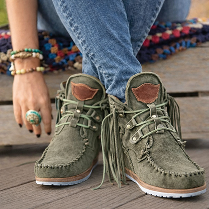 Delaney | Women’s Orthopedic Suede Moccasin Ankle Boots