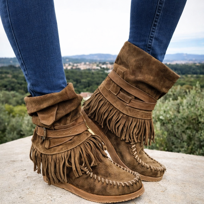 Harmony | Orthopedic Fringe Suede Ankle Boots