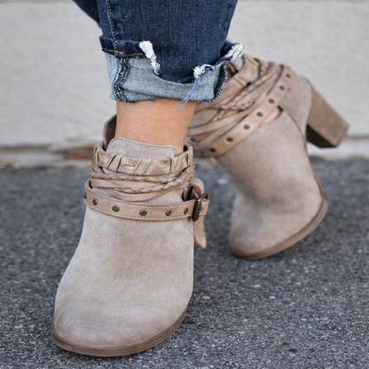 Nana | Orthopedic Braided Strap Heeled Boot