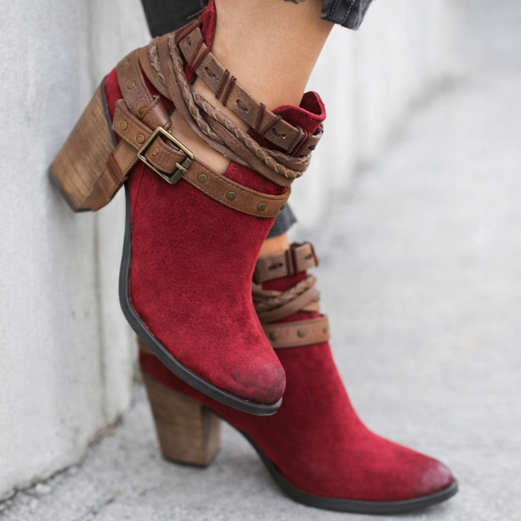 Nana | Orthopedic Braided Strap Heeled Boot