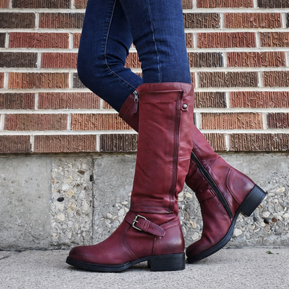OrthoCare High Leg Boot - Round Toe Low Heel