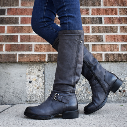 OrthoCare High Leg Boot - Round Toe Low Heel