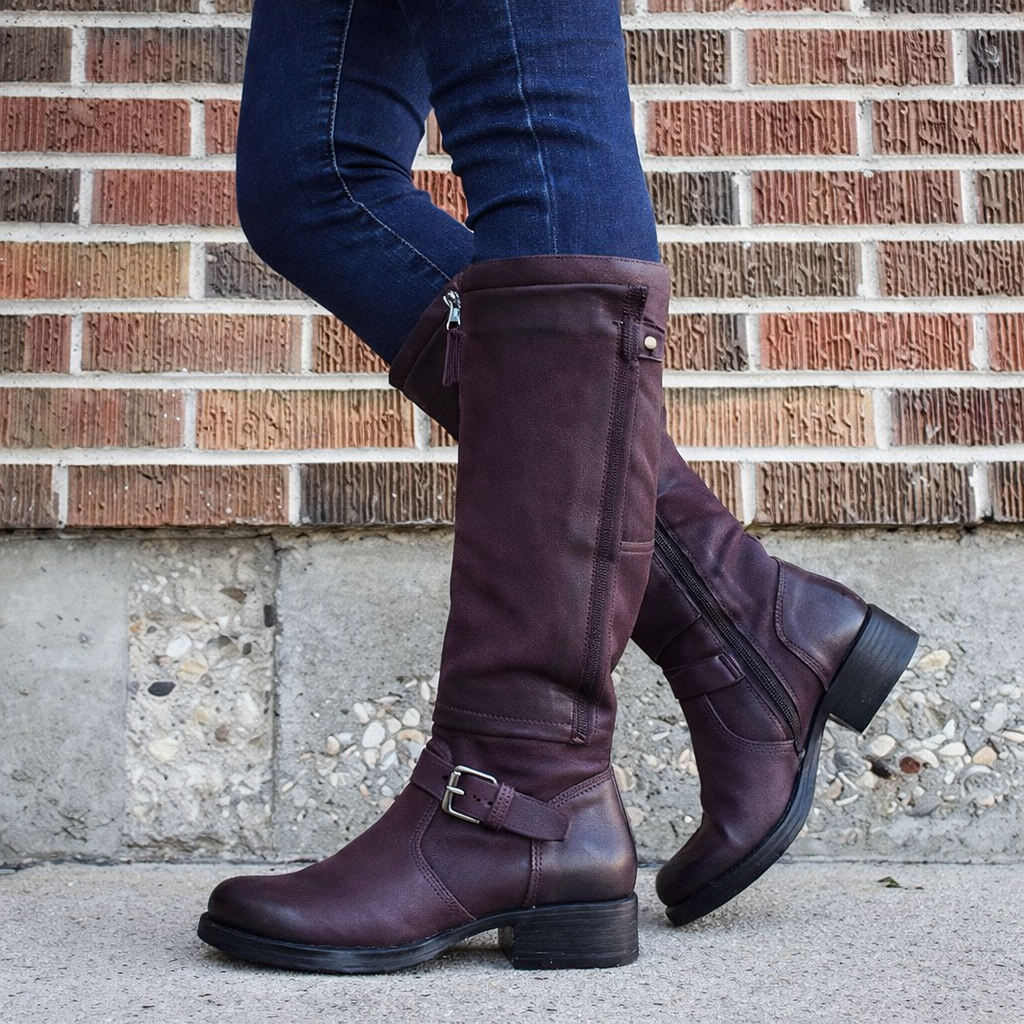 OrthoCare High Leg Boot - Round Toe Low Heel