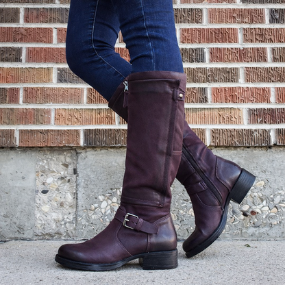 OrthoCare High Leg Boot - Round Toe Low Heel