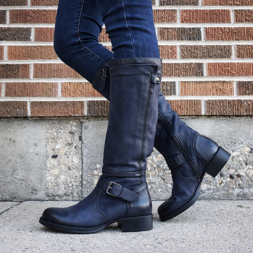OrthoCare High Leg Boot - Round Toe Low Heel