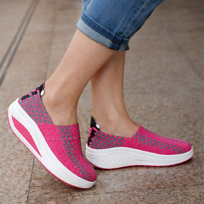 OrthoCare Woven Rocking Shoes - Breathable Platform