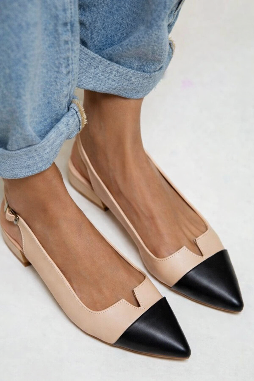 OrthoCare Pointed Flats - Color Block Comfort