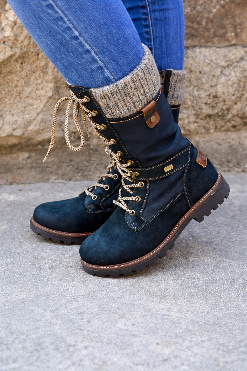 OrthoCare Wool Boots - Low Heel, Side Zip Comfort