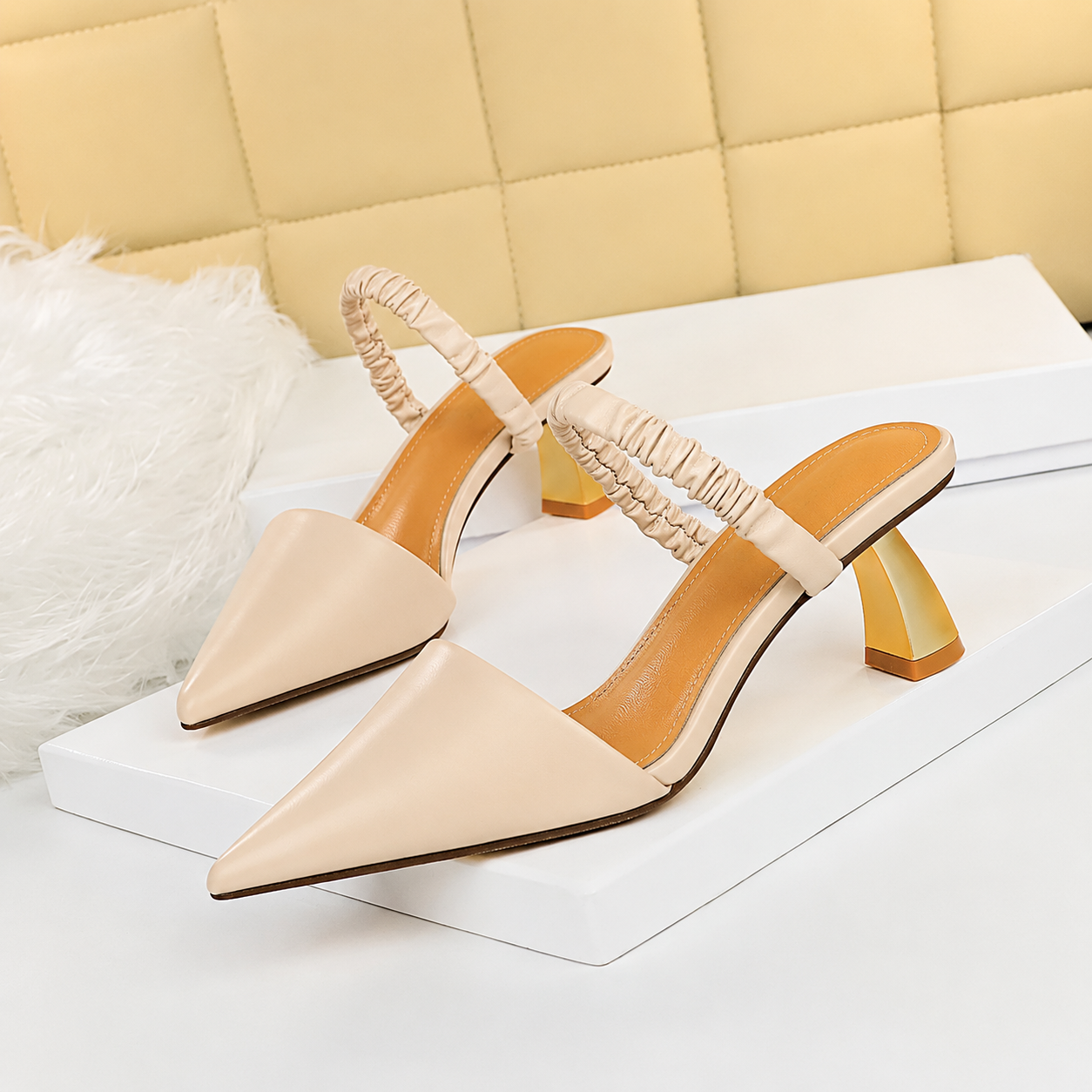Adara | Women’s Orthopedic Pointed Toe Slingback Kitten Heel Pumps