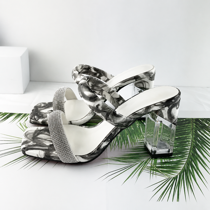 Aubrielle | Women’s Orthopedic Printed Block Heel Mule Sandals
