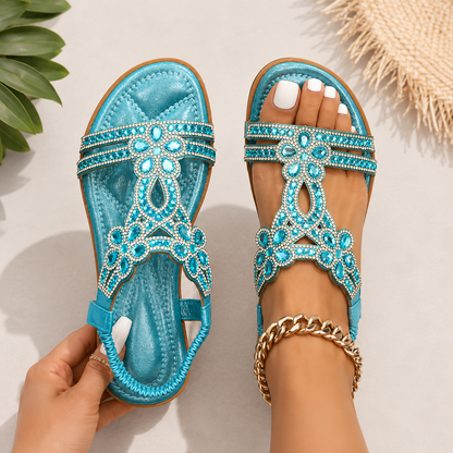 Nayeli | Women’s Orthopedic Rhinestone Gladiator Comfort Sandals