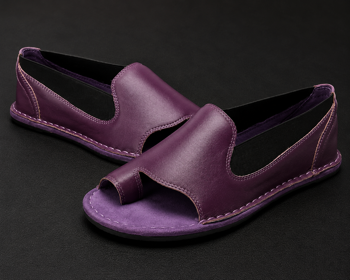 Priscilla | Women’s Orthopedic Peep Toe Comfort Flats