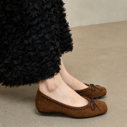 Cyra | Women’s Orthopedic Suede Ballet Flat Shoes