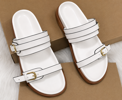 Dove | Women’s Orthopedic Double Buckle Slide Sandals