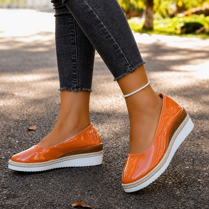 Ferelith | Women’s Orthopedic Metallic Slip-On Comfort Flats