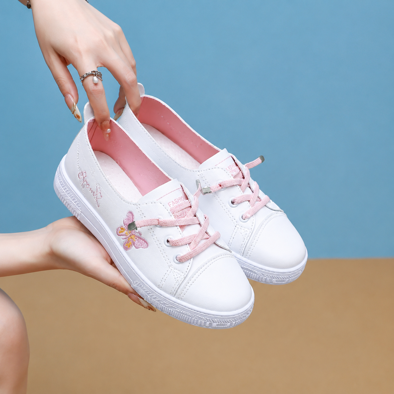Ginevieve | Women’s Orthopedic Embroidered Casual Sneakers