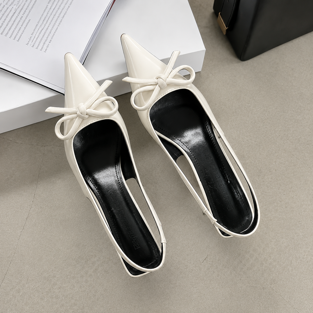 Galadriel | Women’s Orthopedic Bow Pointed Toe Slingback Heels
