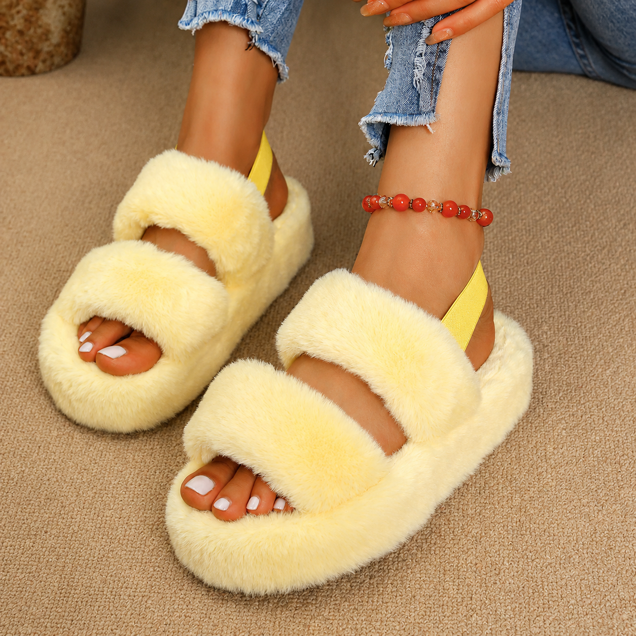 Giovelle | Women’s Orthopedic Plush Platform Slippers