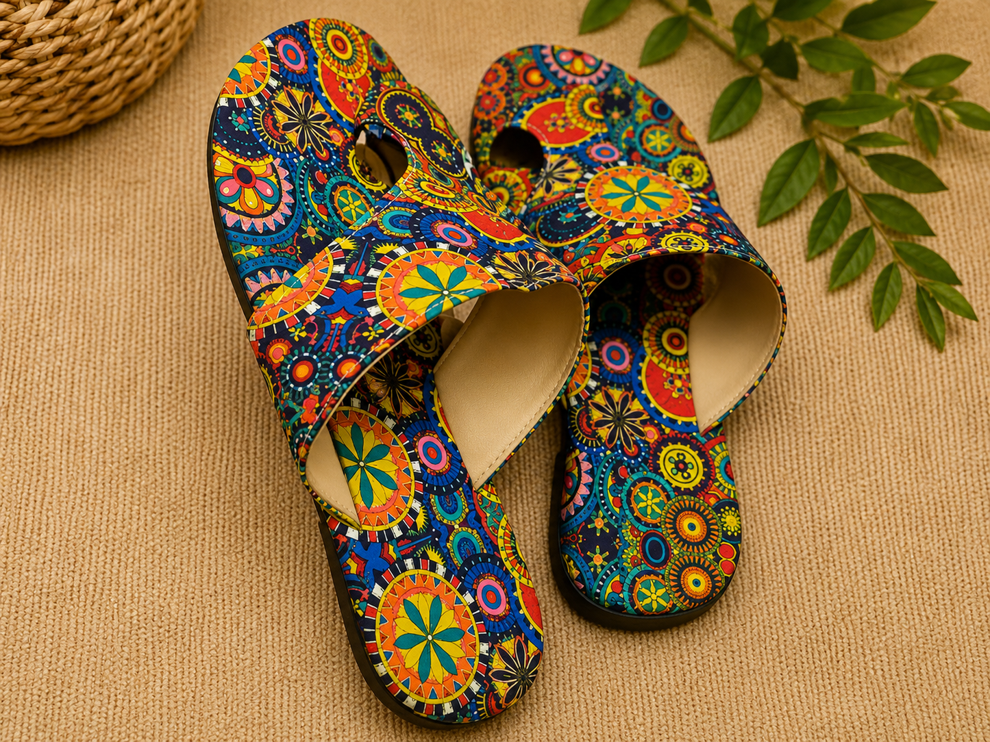 Henriette | Women’s Orthopedic Boho Printed Flat Sandals