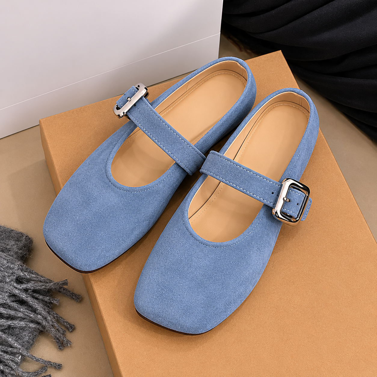 Juletta | Women’s Orthopedic Buckle Strap Mule Flats