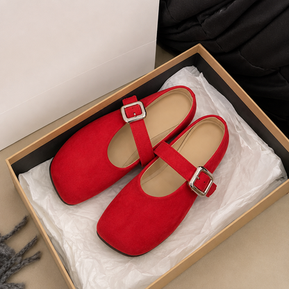 Juletta | Women’s Orthopedic Buckle Strap Mule Flats