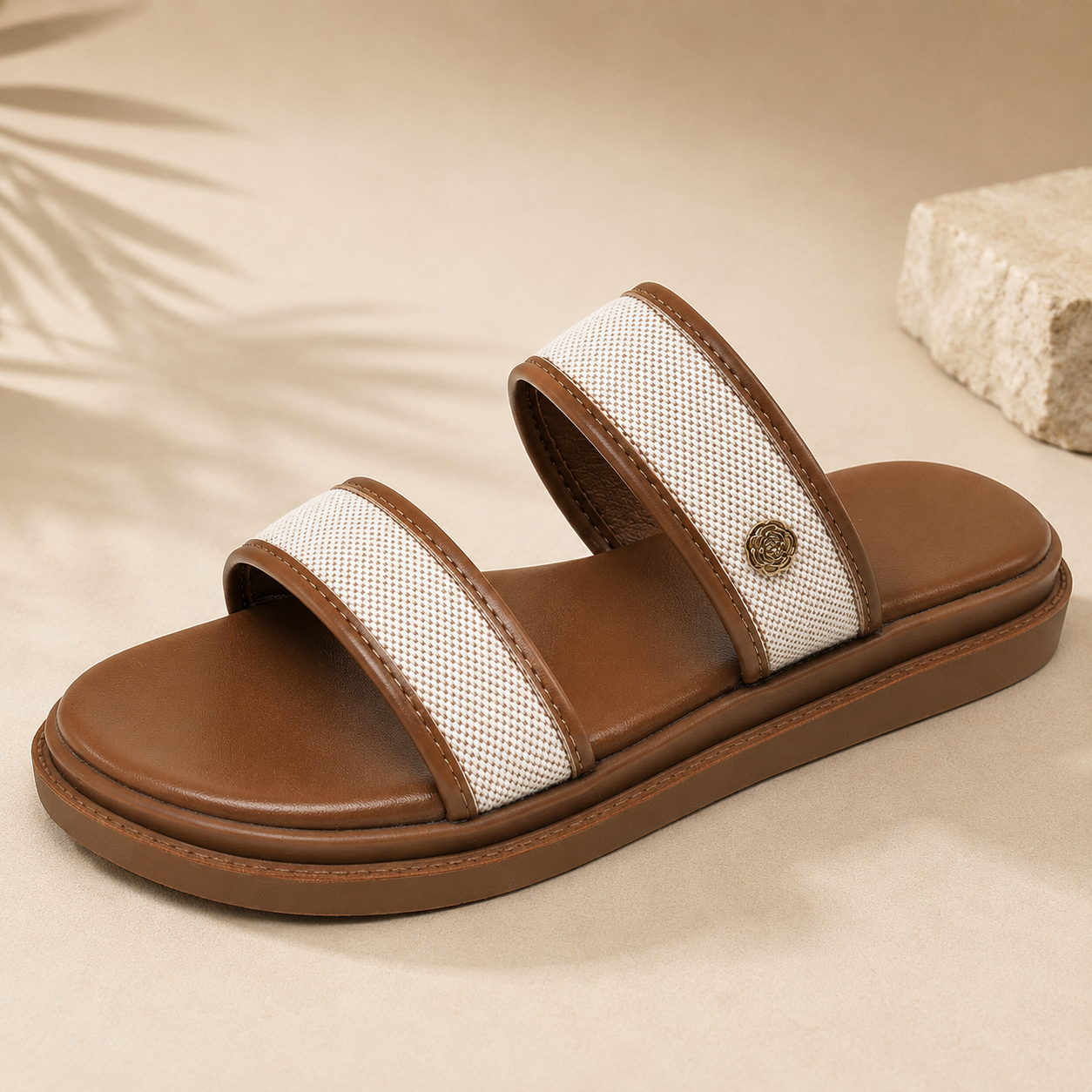 Kaelith | Women’s Orthopedic Double Strap Comfort Slide Sandals