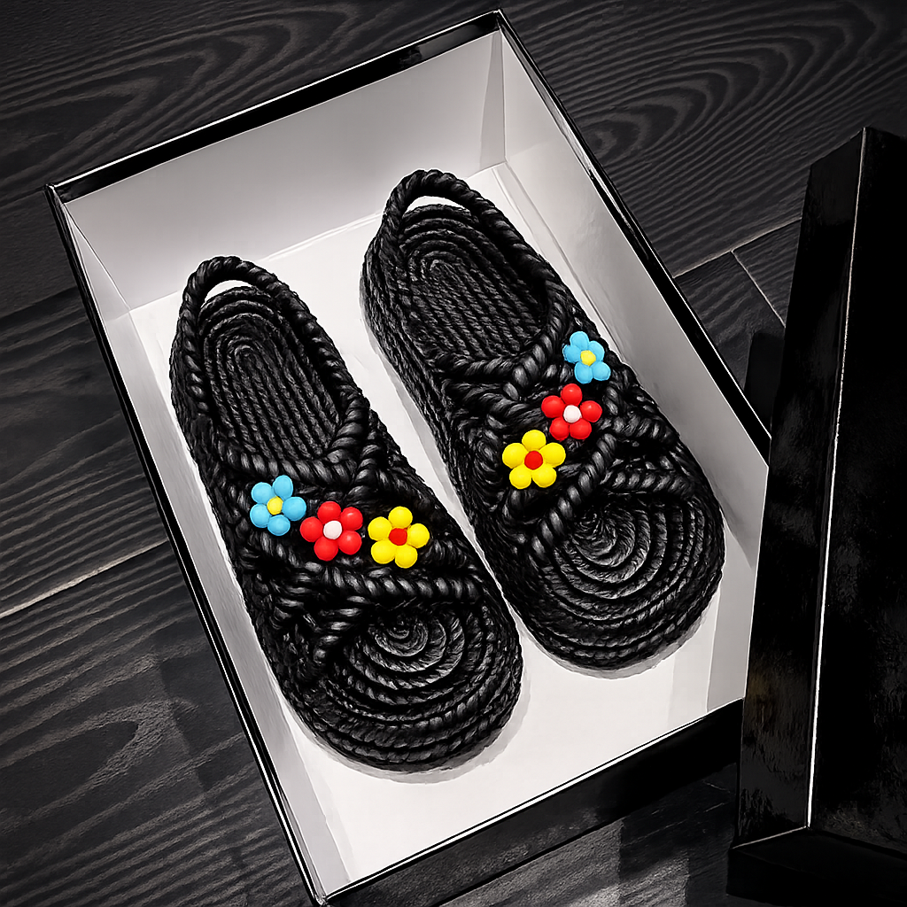 Kaiarose | Women’s Orthopedic Floral Woven Flat Sandals