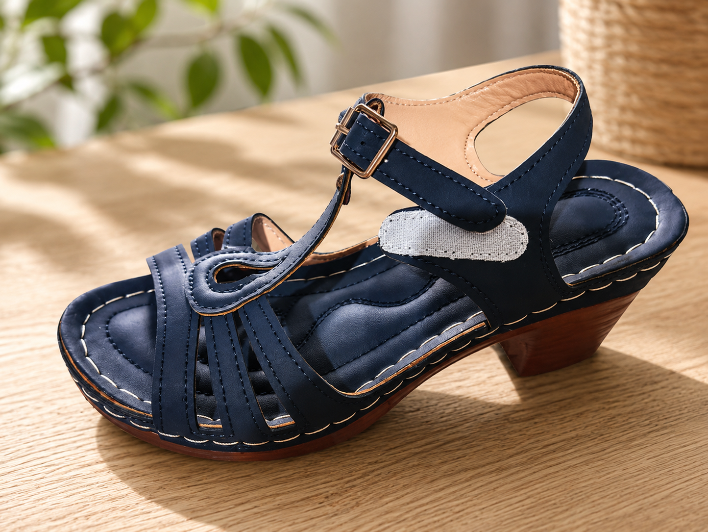 Lenoria | Women’s Orthopedic Vintage Cutout Block Heel Sandals