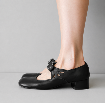 Bianca | Orthopedic Buckle Shallow Cut Single Shoes
