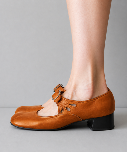 Bianca | Orthopedic Buckle Shallow Cut Single Shoes
