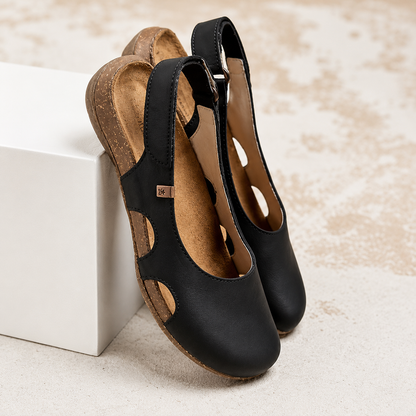 Bambi | Orthopedic Slingback Leather Flats – Casual Everyday Comfort