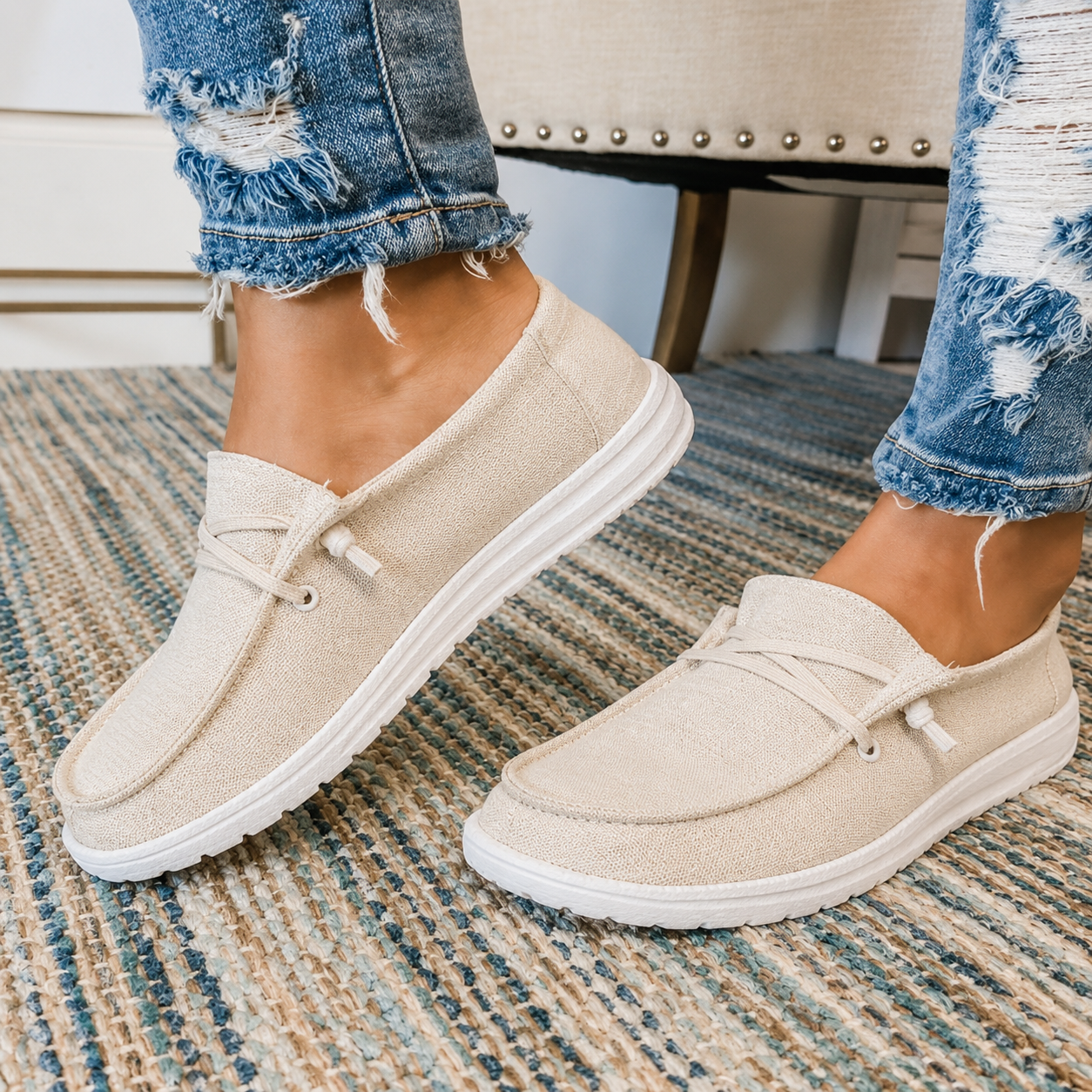 OrthoCare Women's Lace-Up Flat Casual Shoes