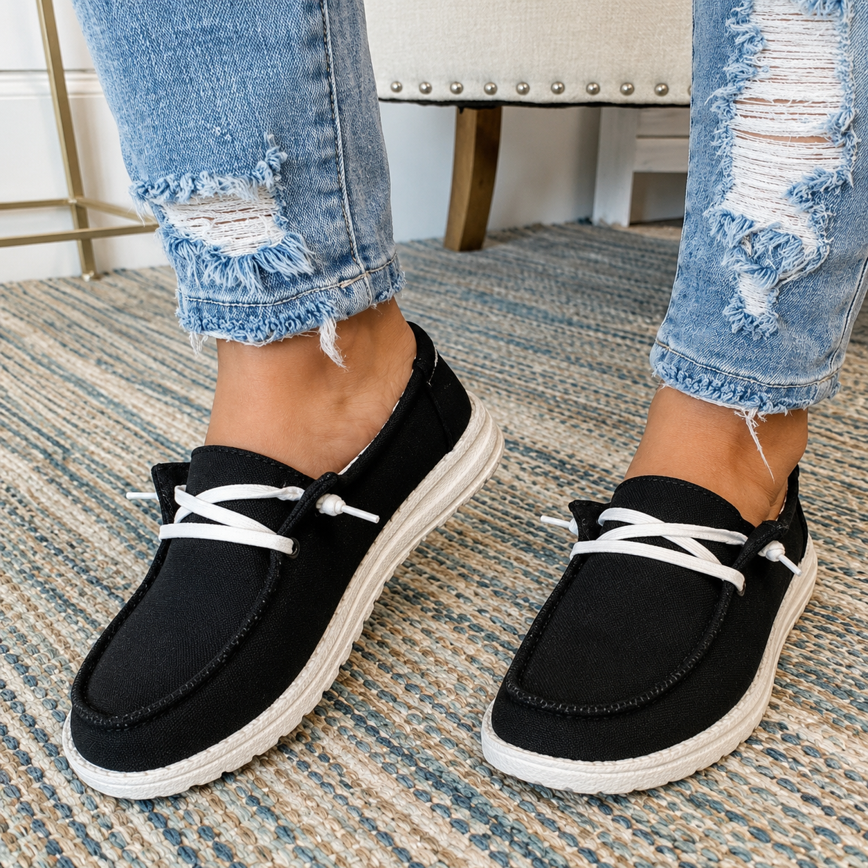 OrthoCare Women's Lace-Up Flat Casual Shoes