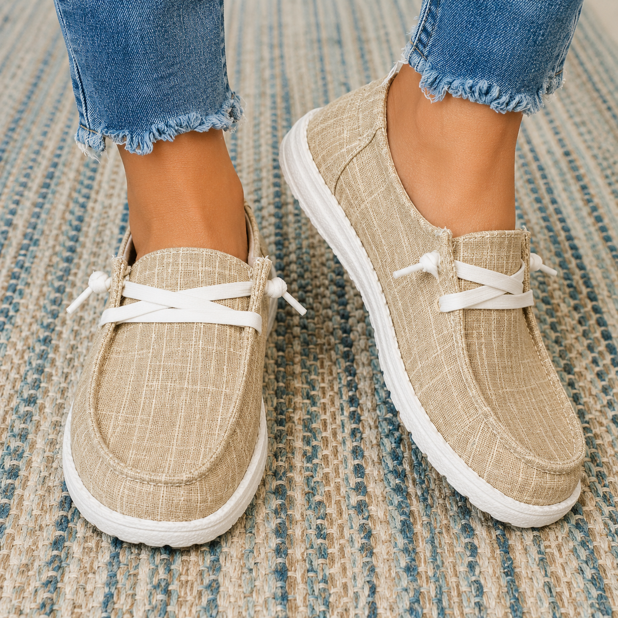 OrthoCare Women's Lace-Up Flat Casual Shoes