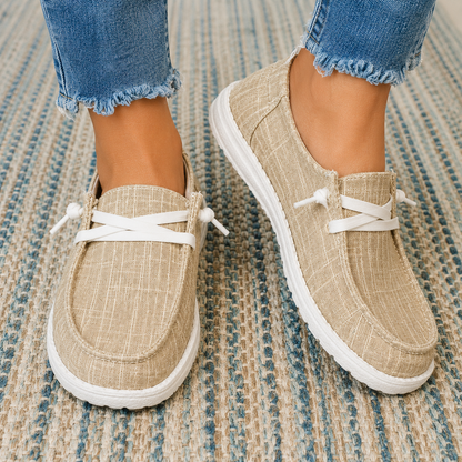 OrthoCare Women's Lace-Up Flat Casual Shoes