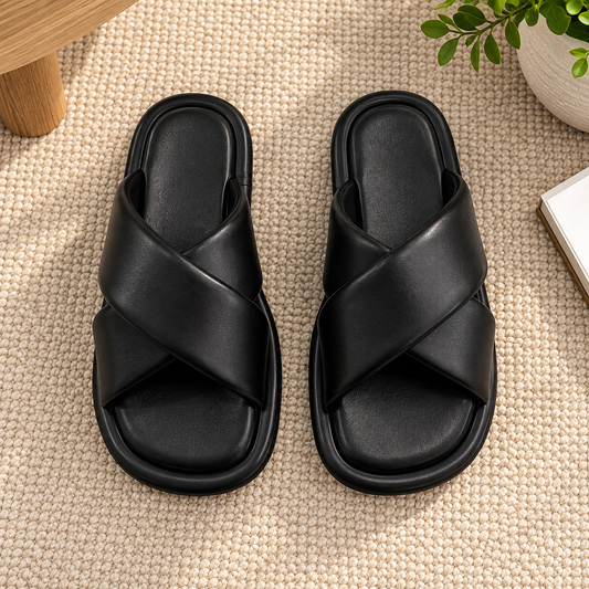 Soleia | Women’s Orthopedic Crisscross Comfort Slide Sandals